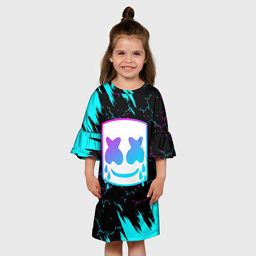 Детское платье MARSHMELLO NEON: МАРШМЕЛЛО НЕОН / 3D-принт – фото 3