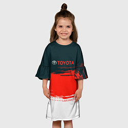 Платье клеш для девочки Toyota Texture, цвет: 3D-принт — фото 2