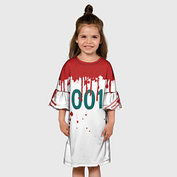 Платье клеш для девочки Игра в кальмара: Персонаж 001, цвет: 3D-принт — фото 2