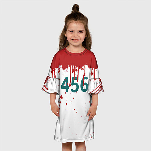 Детское платье Игра в кальмара: Персонаж 456 / 3D-принт – фото 3