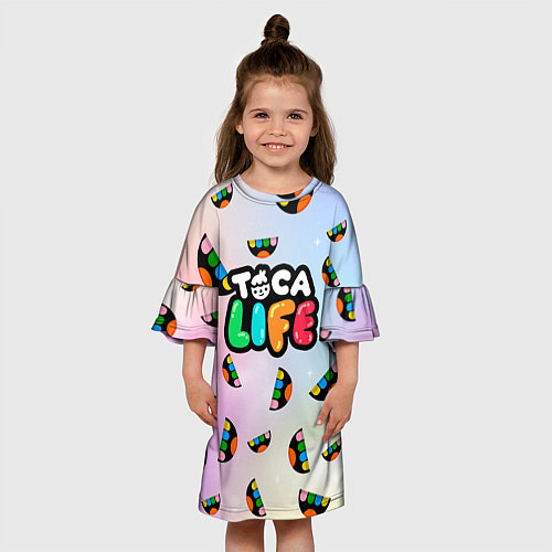 Детское платье Toca Life: Smile Logo / 3D-принт – фото 3