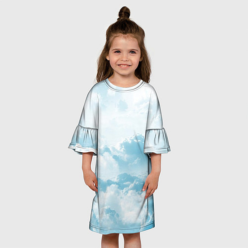 Детское платье Плотные облака / 3D-принт – фото 3