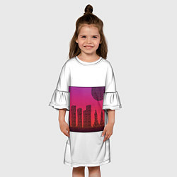 Платье клеш для девочки QR-Town, цвет: 3D-принт — фото 2