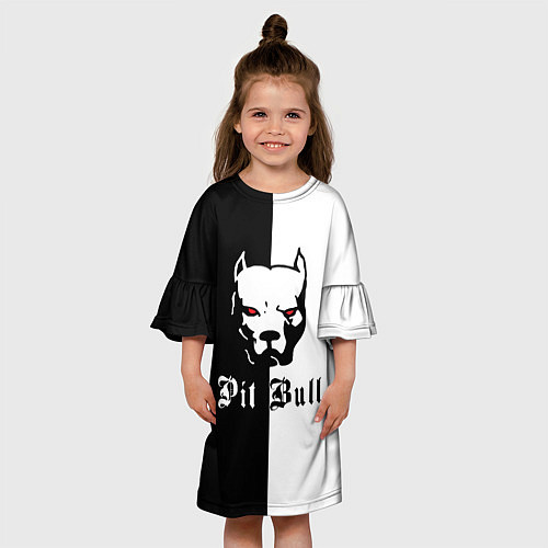 Детское платье Pit Bull боец / 3D-принт – фото 3