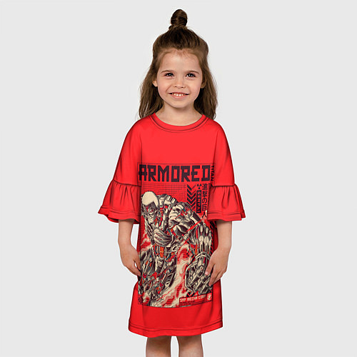 Детское платье ARMORED TITAN - Бронированный Титан / 3D-принт – фото 3