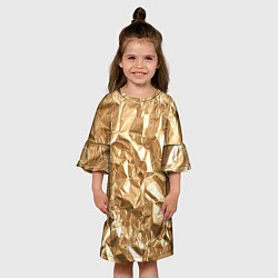 Платье клеш для девочки Мятая Фольга, цвет: 3D-принт — фото 2