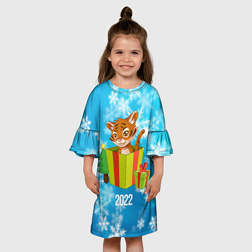 Детское платье Тигр в подарочной коробке / 3D-принт – фото 3