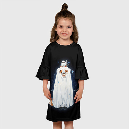 Детское платье Лисичка фыр фыр поздравляет с хеллуином / 3D-принт – фото 3