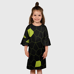 Платье клеш для девочки Кожа рептилии, цвет: 3D-принт — фото 2