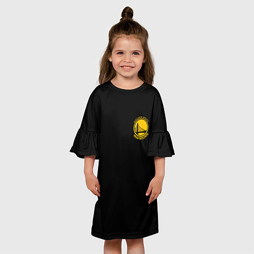 Детское платье GOLDEN STATE WARRIORS BLACK STYLE / 3D-принт – фото 3