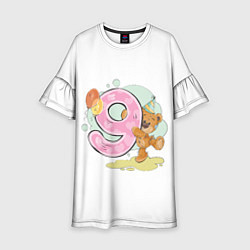 Платье клеш для девочки С днем рождения 9 месяц, цвет: 3D-принт