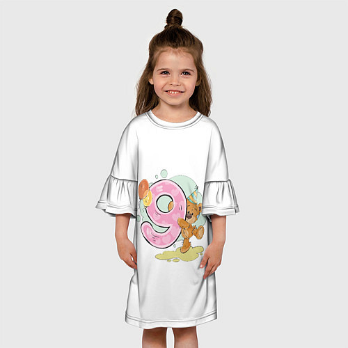 Детское платье С днем рождения 9 месяц / 3D-принт – фото 3