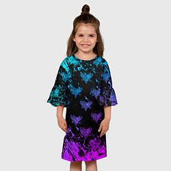 Платье клеш для девочки Velial Squad neon, цвет: 3D-принт — фото 2
