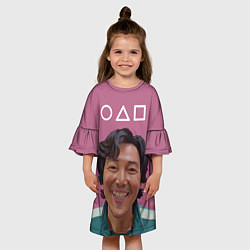 Платье клеш для девочки Сон Ки Хун Спина, цвет: 3D-принт — фото 2