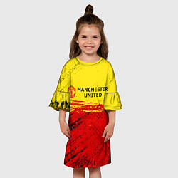 Платье клеш для девочки Manchester United: Дьяволы, цвет: 3D-принт — фото 2
