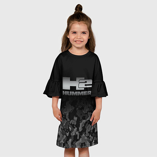 Детское платье H2 HUMMER LOGO / 3D-принт – фото 3