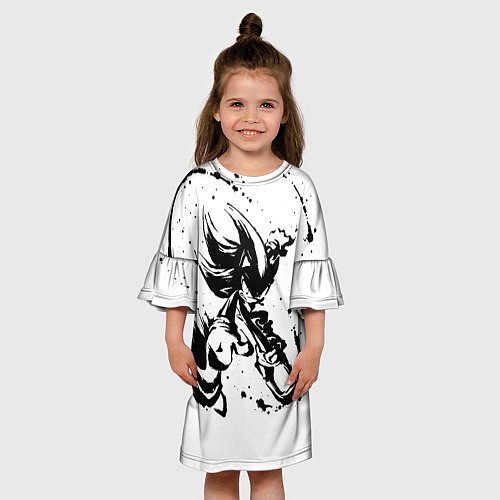 Детское платье SONIC BLACK СОНИК / 3D-принт – фото 3