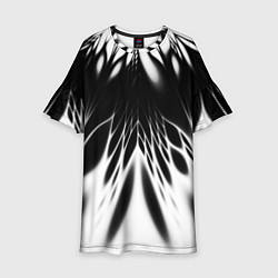 Платье клеш для девочки Белый и черный - коллекция Лучи - Хуф и Ся, цвет: 3D-принт