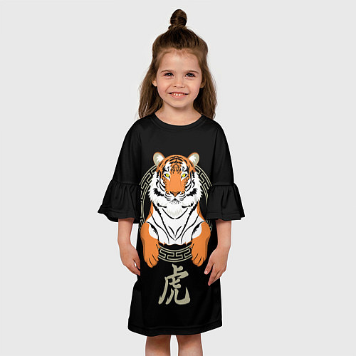 Детское платье Тигр в рамке / 3D-принт – фото 3