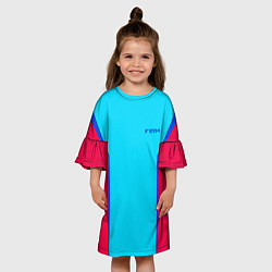Платье клеш для девочки Ретро стиль FIRM, цвет: 3D-принт — фото 2