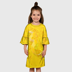 Платье клеш для девочки Витамин, цвет: 3D-принт — фото 2