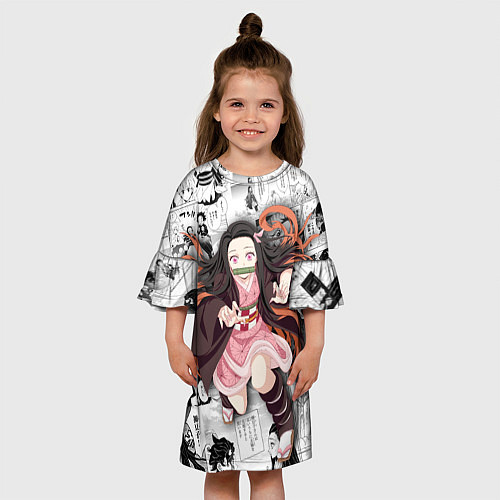 Детское платье Незуко Камадо на манге / 3D-принт – фото 3
