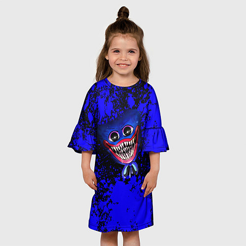 Детское платье Huggy Wuggy: Blue Rage / 3D-принт – фото 3