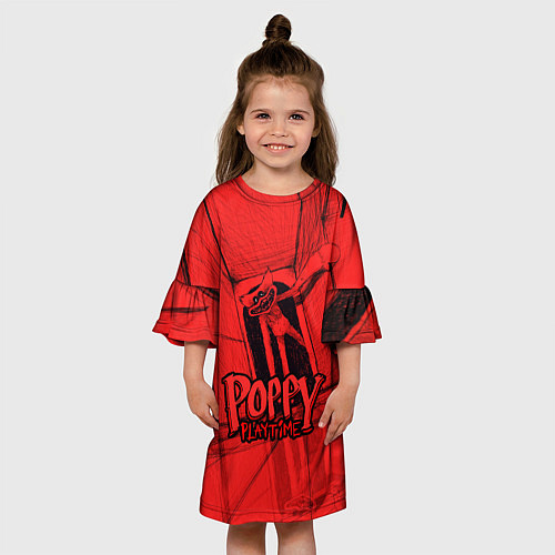Детское платье Poppy Playtime: Red Room / 3D-принт – фото 3