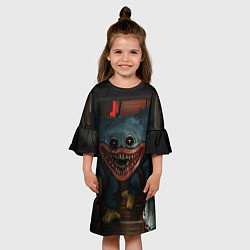 Платье клеш для девочки СТРАШНЫЙ ХАГГИ ВАГГИ, цвет: 3D-принт — фото 2