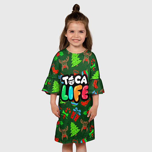 Детское платье Toca Boca New Year / 3D-принт – фото 3
