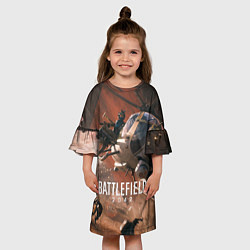 Платье клеш для девочки Battlefield 2042 - Боевой отряд, цвет: 3D-принт — фото 2