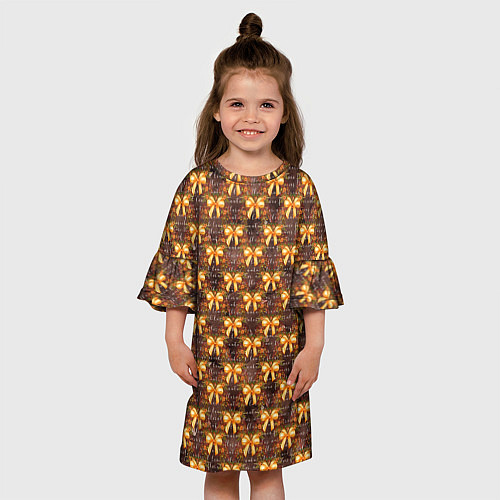 Детское платье Бантики паттерн / 3D-принт – фото 3