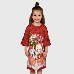 Платье клеш для девочки Кли & Ци Ци, цвет: 3D-принт — фото 2