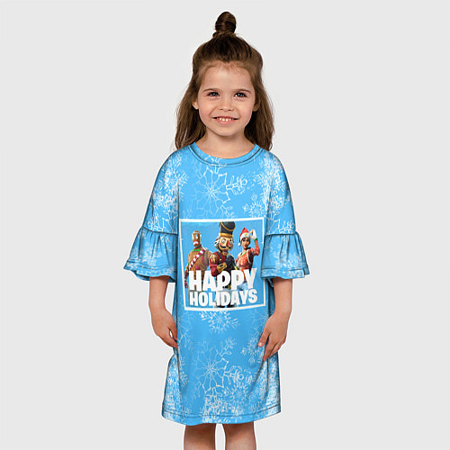 Детское платье Happy holidays Fortnite / 3D-принт – фото 3