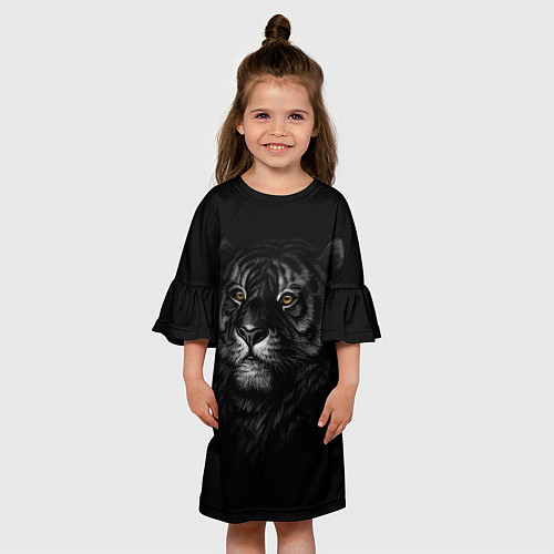 Детское платье Голова хищного тигра / 3D-принт – фото 3
