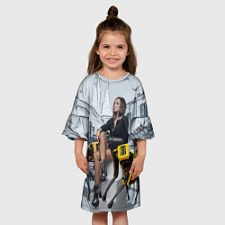 Платье клеш для девочки Olga Buzova in the future 2028, цвет: 3D-принт — фото 2