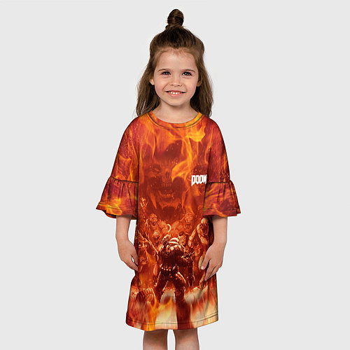 Детское платье Hell Monster vs Doom / 3D-принт – фото 3