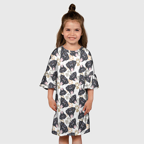 Детское платье Лабрадор чёрный / 3D-принт – фото 3