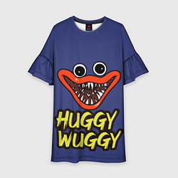 Платье клеш для девочки Huggy Wuggy: Smile, цвет: 3D-принт