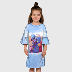 Платье клеш для девочки POPPY PLAYTIME: HEART, цвет: 3D-принт — фото 2