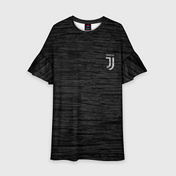 Платье клеш для девочки Juventus Asphalt theme, цвет: 3D-принт