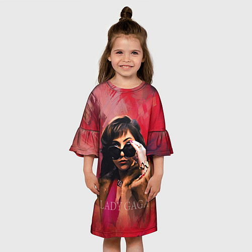 Детское платье Очки Gaga / 3D-принт – фото 3
