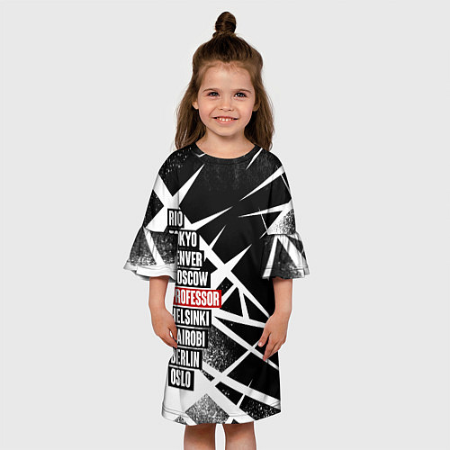 Детское платье LA CASA DE PAPEL БУМАЖНЫЙ / 3D-принт – фото 3
