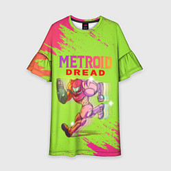 Платье клеш для девочки Robot Metroid Dread, цвет: 3D-принт