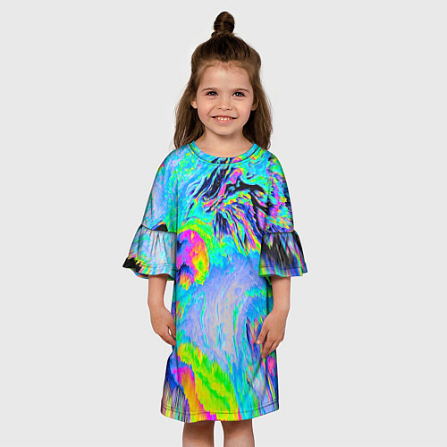 Детское платье ААА яркий узор / 3D-принт – фото 3