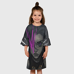 Платье клеш для девочки Jinx - Arcane, цвет: 3D-принт — фото 2
