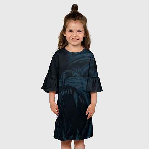 Детское платье Zenit lion dark theme / 3D-принт – фото 3