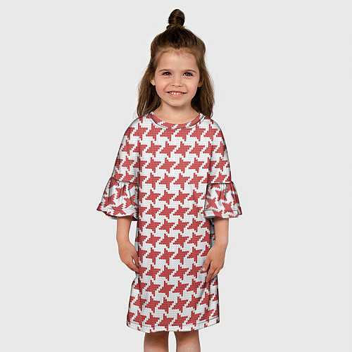 Детское платье Модная гусиная лапка / 3D-принт – фото 3