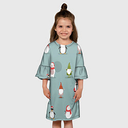 Платье клеш для девочки Новый Гoд, цвет: 3D-принт — фото 2