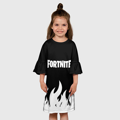 Детское платье Fortnite Огонь / 3D-принт – фото 3